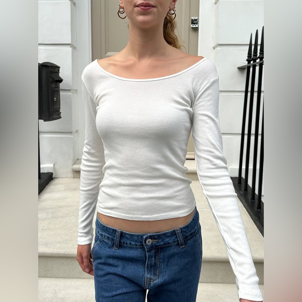 Brandy melville white Krystal top